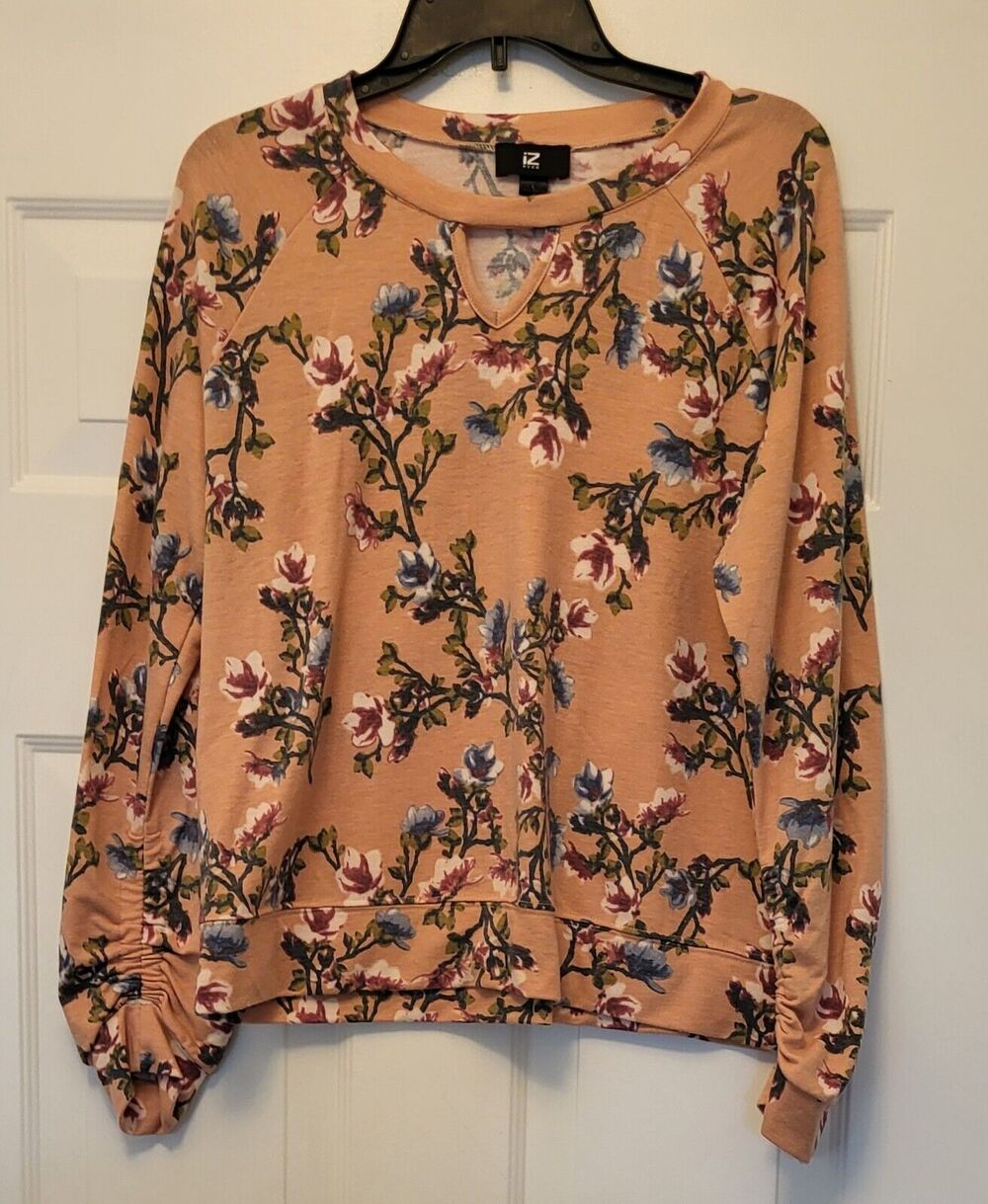 Iz Byer Women's Multicolored Print Long Sleeve Shirt Size Large